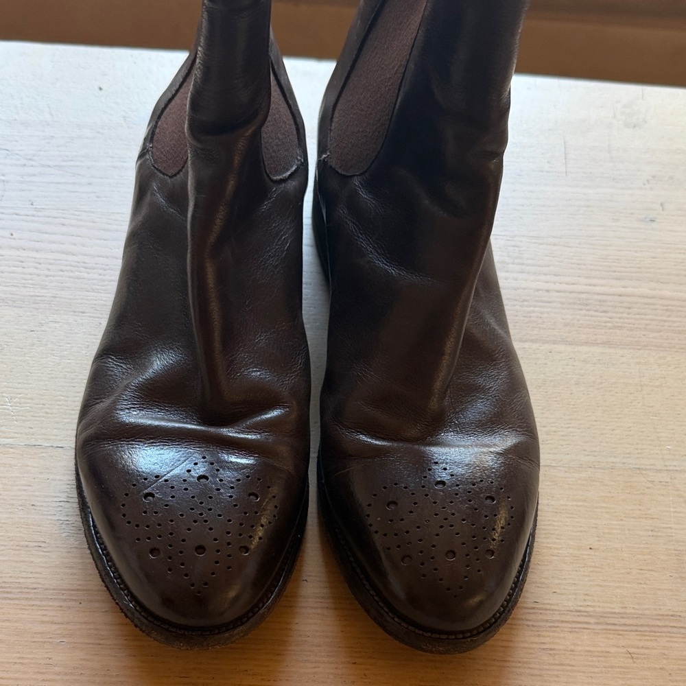 Officine Creative Brown Leather Ankle Booties
